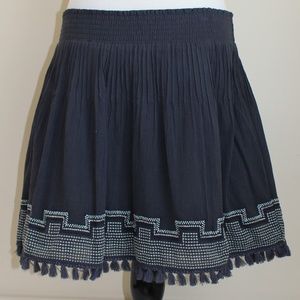 J. Crew NWT Navy Blue Skirt with Tassels